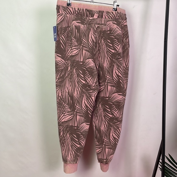Women's Mid-Rise Acid Wash Pink Palms Jogger Pants - JoyLab NWT - Picture 6 of 8